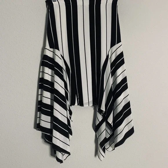 Joie Esha Mixed Stripe Midi Handkerchief Skirt - Picture 5 of 5